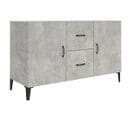 Buffet - Bahut - Meuble De Rangement Gris Béton 100x36x60 Cm Bois D'ingénierie