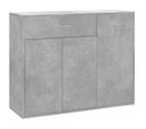 Buffet - Bahut - Meuble De Rangement Gris Béton 88x30x70 Cm Bois D'ingénierie