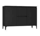 Buffet - Bahut - Meuble De Rangement Noir 104x35x70 Cm Bois D’ingénierie