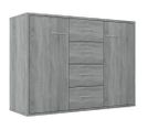 Buffet - Bahut - Meuble De Rangement Sonoma Gris 88x30x65 Cm Bois D'ingénierie