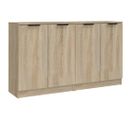 Lot De 2 Buffets - Bahut - Meuble De Rangement Chêne Sonoma 60x30x70 Cm Bois D'ingénierie