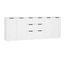 3 Pièces Buffets - Bahut - Meuble De Rangement Blanc Bois D'ingénierie