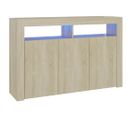 Buffet - Bahut - Meuble De Rangement Avec Lumières LED Chêne Sonoma 115,5x30x75 Cm