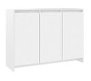 Buffet - Bahut - Meuble De Rangement Blanc 102x33x75 Cm Bois D'ingénierie