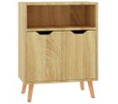 Buffet - Bahut - Meuble De Rangement Chêne Sonoma 60x30x72 Cm Bois D'ingénierie