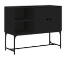 Buffet - Bahut - Meuble De Rangement Noir 100x40x79,5 Cm Bois D'ingénierie