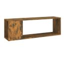 Meuble TV - Banc TV - Meuble De Rangement Pour Salon Chêne Fumé 100x24x32 Cm Bois D'ingénierie