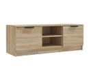 Meuble TV - Banc TV - Meuble De Rangement Pour Salon Chêne Sonoma 102x35x36,5 Cm Bois D'ingénierie