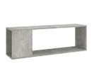 Meuble TV - Banc TV - Meuble De Rangement Pour Salon Gris Béton 100x24x32 Cm Bois D'ingénierie