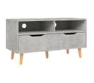 Meuble TV - Banc TV - Meuble De Rangement Pour Salon Gris Béton 90x40x48,5 Cm Bois D'ingénierie