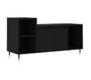 Meuble TV - Banc TV - Meuble De Rangement Pour Salon Noir 100x35x55 Cm Bois D'ingénierie