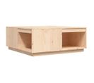 Table Basse, Table De Salon 100x101x40,5 Cm Bois Massif De Pin