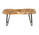 Table Basse, Table De Salon 36 Cm 6 Troncs Bois D'acacia Massif