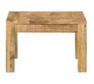 Table Basse, Table De Salon 55x55x35 Cm Bois De Manguier Massif