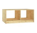 Table Basse, Table De Salon 75x50x33,5 Cm Bois De Sapin Massif