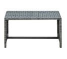 Table Basse, Table De Salon Anthracite 70x40x38 Cm Résine Tressée