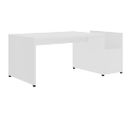 Table Basse, Table De Salon Blanc 90x45x35 Cm Bois D’ingénierie