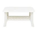 Table Basse, Table De Salon Blanc 90x60x46 Cm Plastique