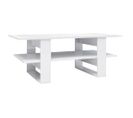 Table Basse, Table De Salon Blanc Brillant 110x55x42 Cm Bois D'ingénierie