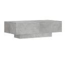 Table Basse, Table De Salon Gris Béton 100x49,5x31 Cm Bois D'ingénierie