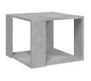 Table Basse, Table De Salon Gris Béton 40x40x30 Cm Bois D'ingénierie