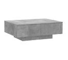 Table Basse, Table De Salon Gris Béton 90x60x31 Cm Aggloméré