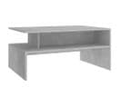 Table Basse, Table De Salon Gris Béton 90x60x42,5 Cm Bois D'ingénierie