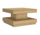 Table Basse, Table De Salon Marron Clair 60x60x35 Cm Mdf