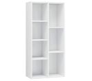 Bibliothèque, Étagère, Meuble De Rangement Blanc Brillant 50x25x106 Cm Bois D’ingénierie