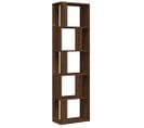 Bibliothèque, Étagère, Meuble De Rangement Chêne Marron 45x24x160 Cm Bois D'ingénierie