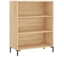 Bibliothèque, Étagère, Meuble De Rangement Chêne Sonoma 69,5x32,5x90 Cm Bois D'ingénierie