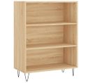 Bibliothèque, Étagère, Meuble De Rangement Chêne Sonoma 69,5x32,5x90 Cm Bois D'ingénierie