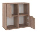 Bibliothèque, Étagère, Meuble De Rangement Chêne Sonoma Gris 60x27,5x59,5cm Bois D’ingénierie