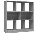 Bibliothèque, Étagère, Meuble De Rangement Sonoma Gris 97,5x29,5x100 Cm Bois D'ingénierie