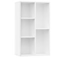 Bibliothèque, Étagère, Meuble De Rangement Blanc 50x25x80 Cm Bois D’ingénierie