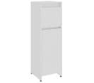 Armoire De Salle De Bain - Armoire De Toilette Blanc Brillant Bois D’ingénierie