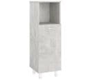 Armoire De Salle De Bain - Armoire De Toilette Gris Béton 30x30x95 Cm Bois Ingénierie