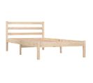 Lit Contemporain Simple - Cadre De Lit Bois De Pin Massif 90x190 Cm Simple