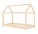 Lit Enfant - Lit Simple Contemporain - Cadre De Lit Bois De Pin Massif 70x140 Cm