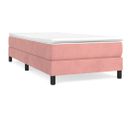 Lit Contemporain Simple - Cadre De Lit Rose 90x190 Cm Velours