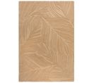 Tapis De Salon Leo En Laine - Beige Foncé - 160x230 Cm