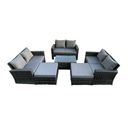 Salon De Jardin En Rotin 8 Places Lounge Set Ave Table Basse