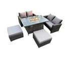 5 Pièces Salon De Jardin En Rotin Set Ave 2 Grand Tabouret