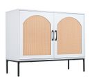 Buffet En Rotin 2 Portes - 100 x 39 x 80 cm