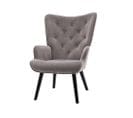 Fauteuil De Salon/chambre Moderne En Velours - Gris