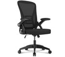 Fauteuil De Bureau Ergonomique Avec Accoudoir Rabattable - Noir