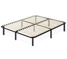 Sommier 160x200cm Avec 9 Pieds - Cadre à Lattes En Bois - 2x13 Lattes