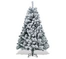 Sapin De Noël Aiguilles De Pin Avec Support Extérieur Flocage 150cm Avec Poussière De Neige