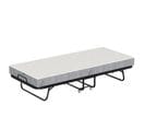 Lit Pliant Lit D'appoint 90x200cm Avec Roulettes + Matelas, Cadre En Acier,charge 150kg