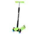 Trottinette Pour Enfants Pliable Avec 3 LED Roues Lumineuses Réglable En Hauteur Vert